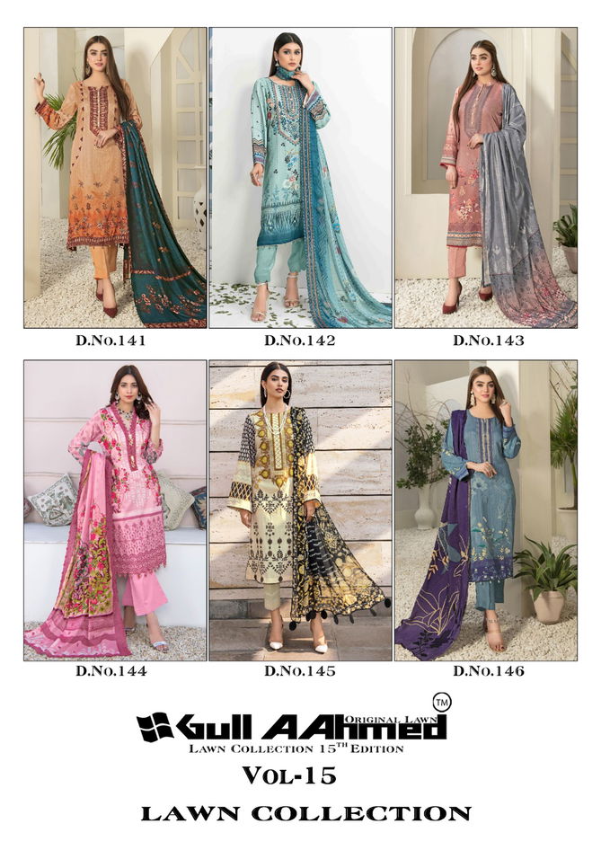 Gull A Ahmed Vol 15 Karachi Cotton Dress Material Catalog
